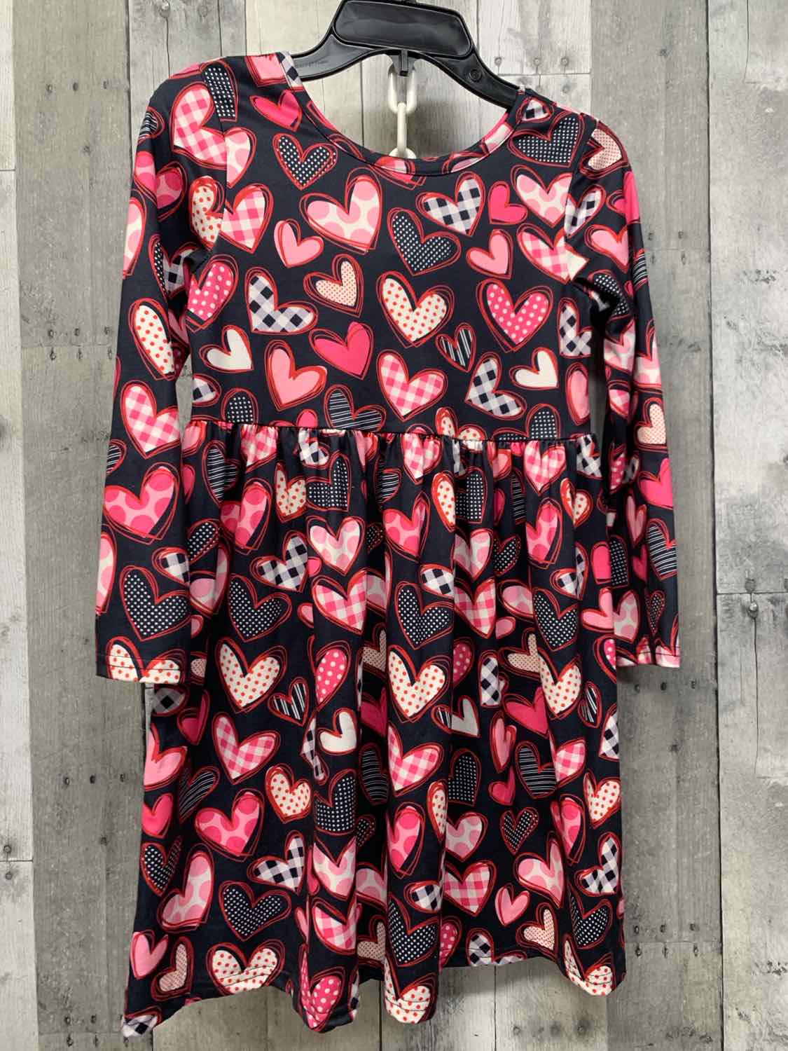 Size 7-8 Red/Pink B Brand LS Dress