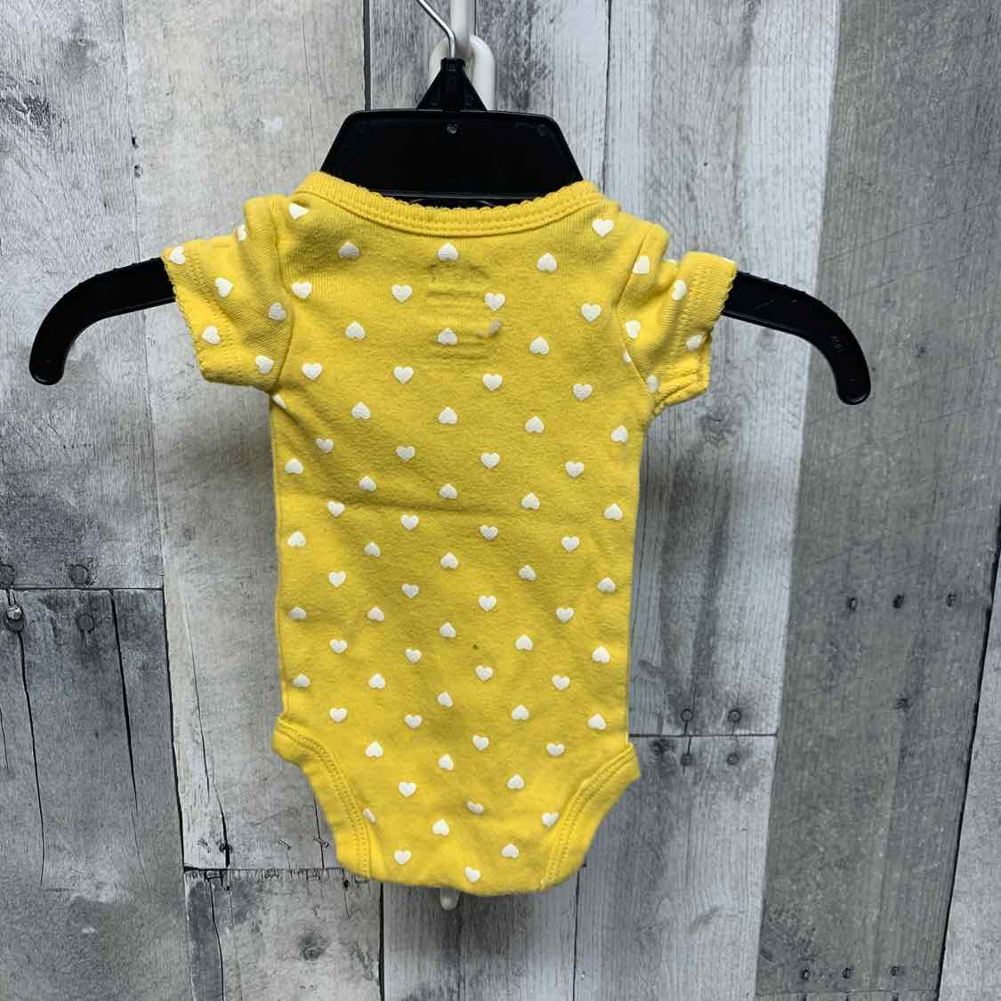 Size Preemie Yellow Print Child of Mine Bodysuit