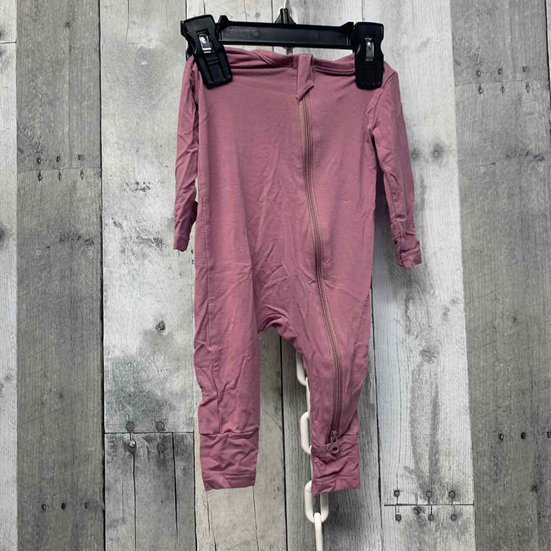 Size 0-3 Months Purple Bamboo Footy PJs
