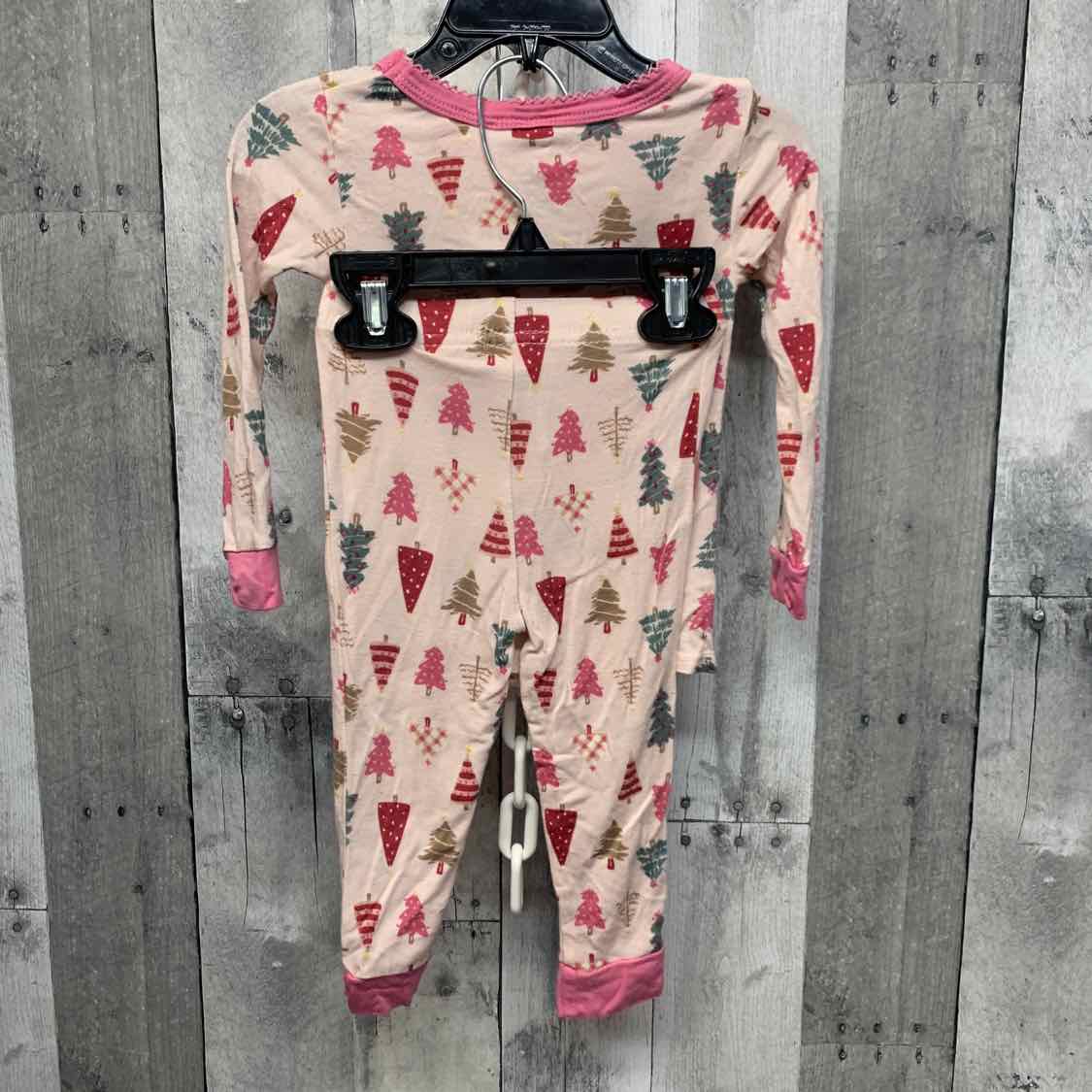 Size 12 Months Pink Print Bamboo 2pc PJs