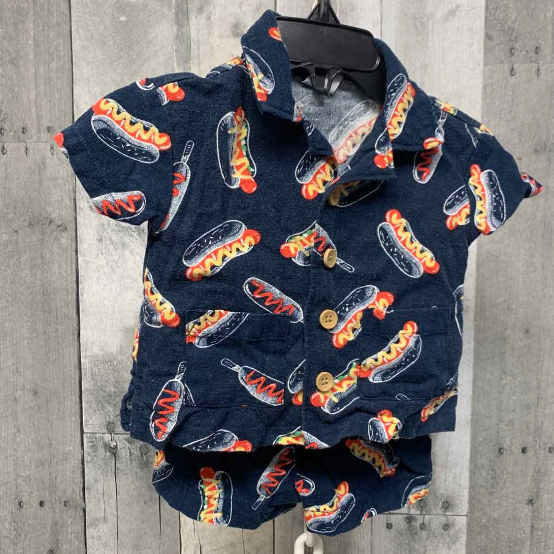 Size 0-3 Months Navy Graphic Old Navy Shirt/Shorts