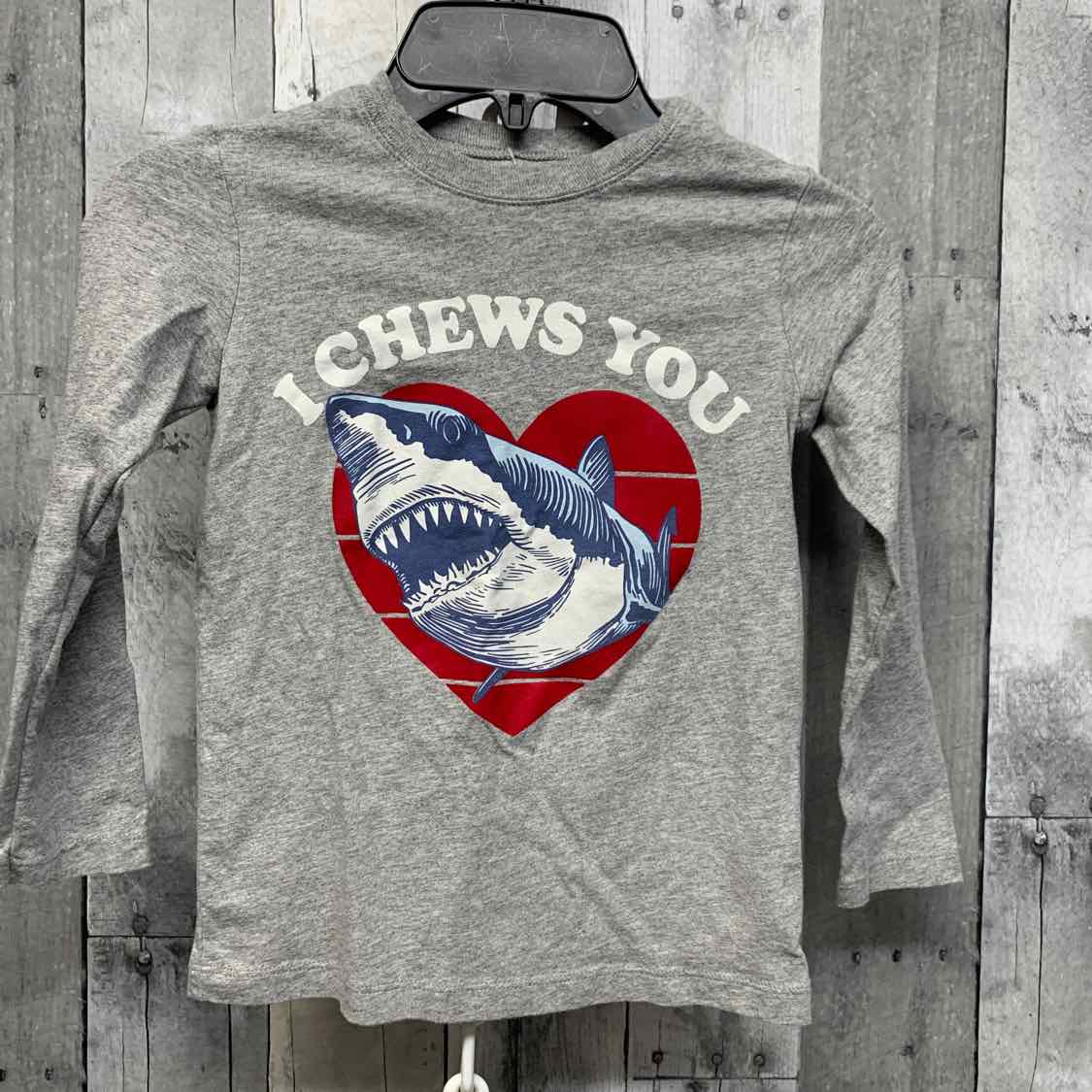 Size 4 Gray Graphic Osh Kosh Long Sleeve Shirt