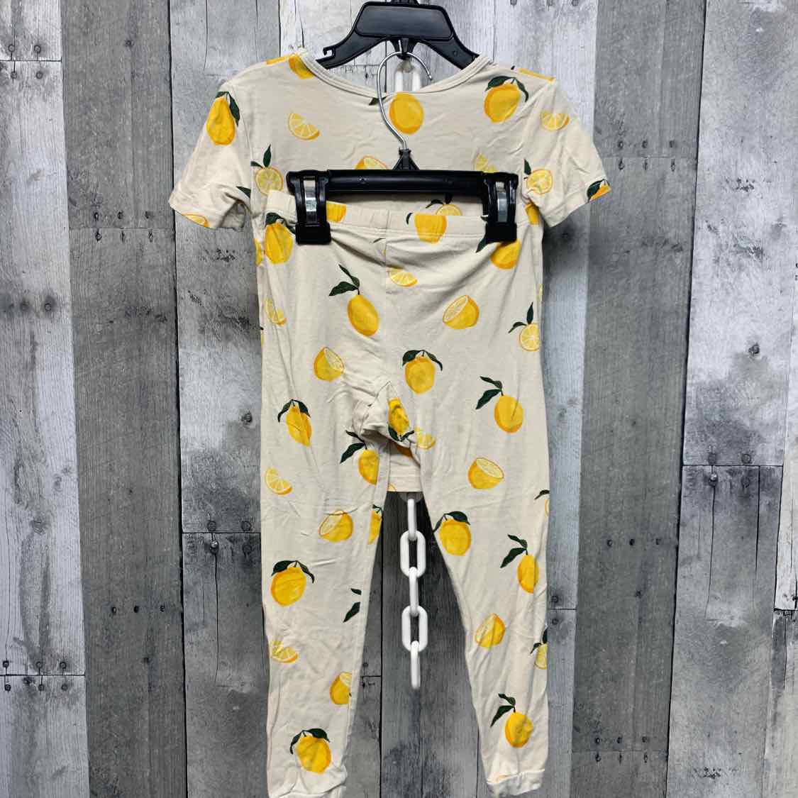 Size 3T Tan/Yellow Kyte 2pc PJs - OodlesCB