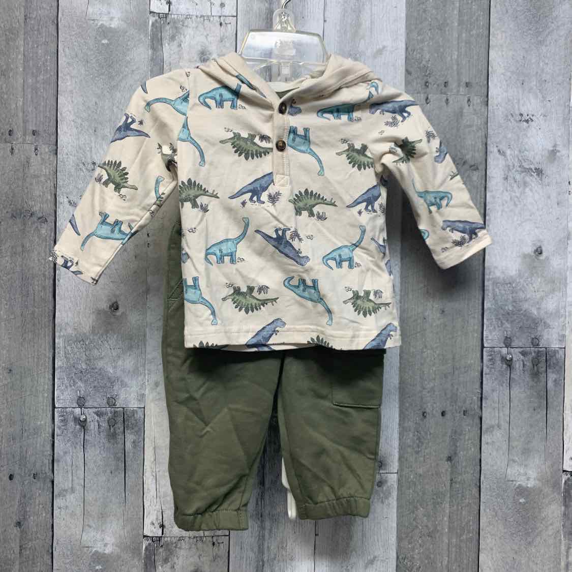 Size 3-6 Months Tan/Green Child of Mine Shirt/Pants