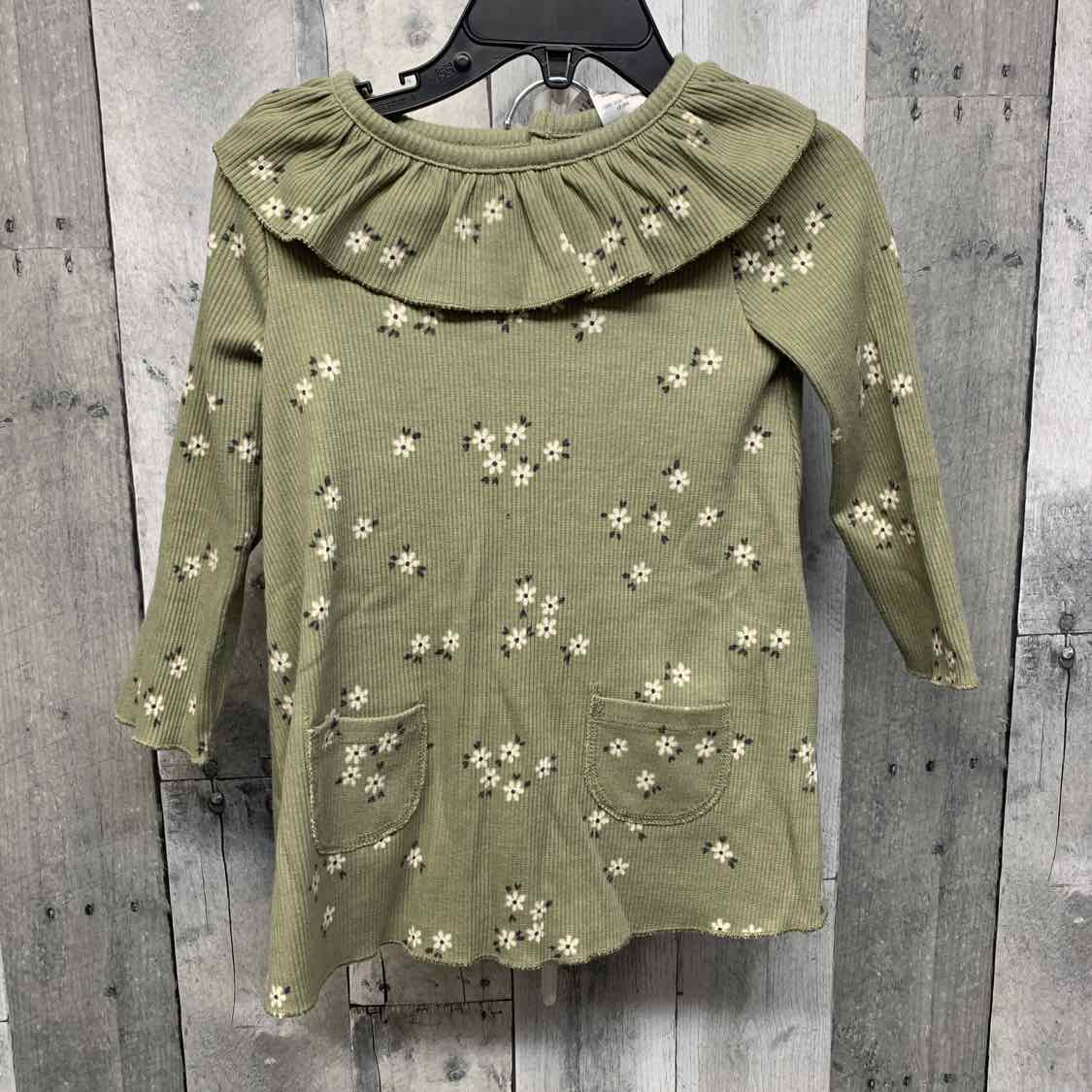 Size 18 Months Green/White Modern Moments by Gerber 2pc Dress