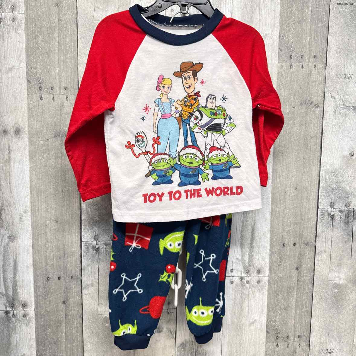Size 3T Red/Navy Toy Story 2pc PJs