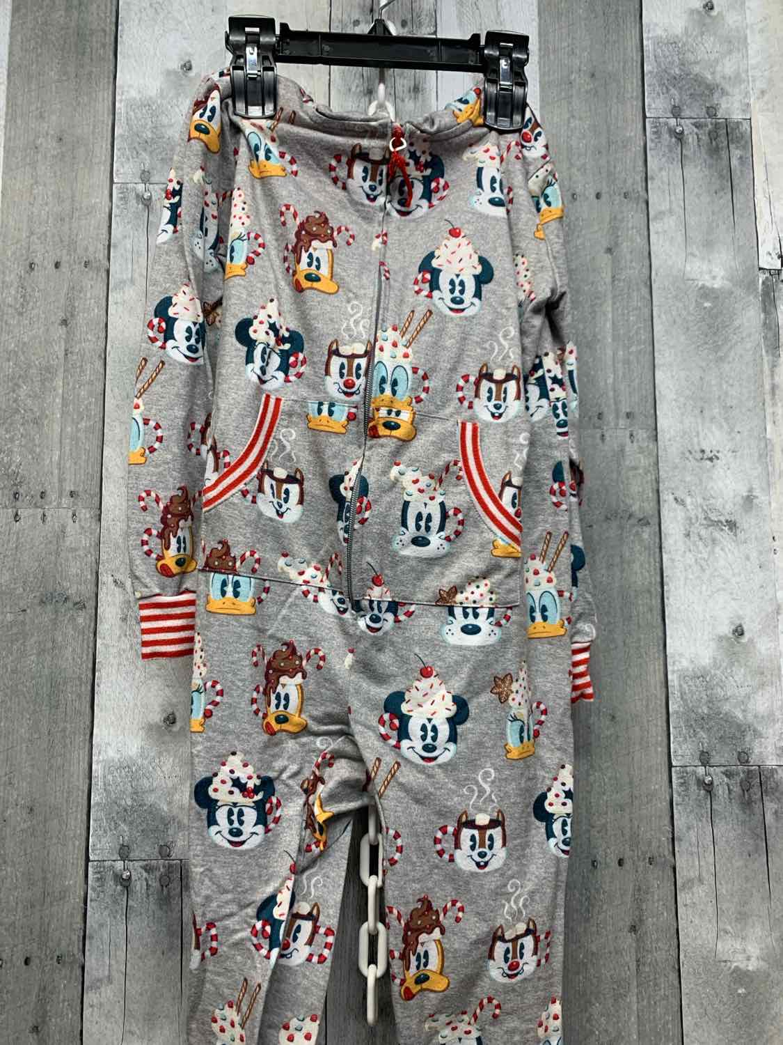 Size 7/8 Gray/Red Disney Collection Footy PJs