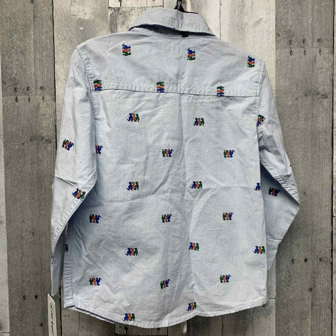 Size 3T Blue Print Carter's LS Button Up