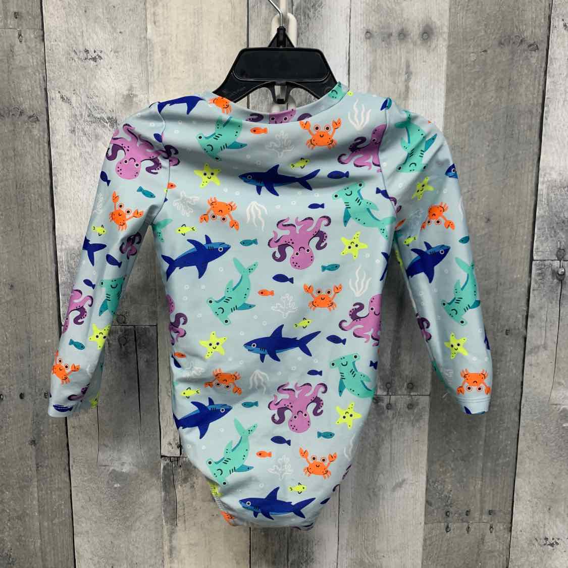 Size 2T Blue Print Cat & Jack Swim Suit - 1pc
