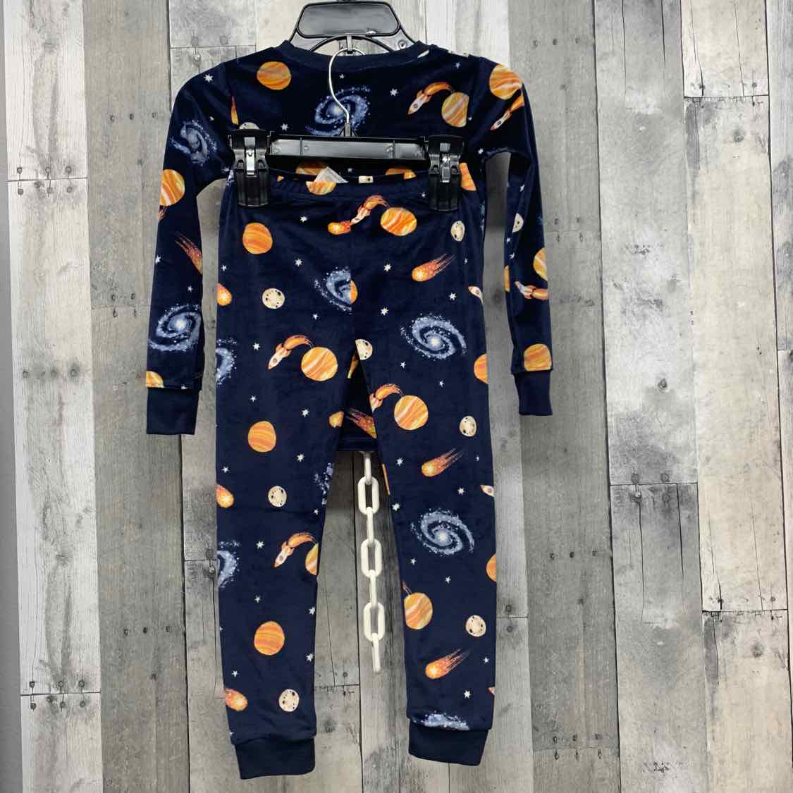 Size 5T Navy Print Child of Mine 2pc PJs
