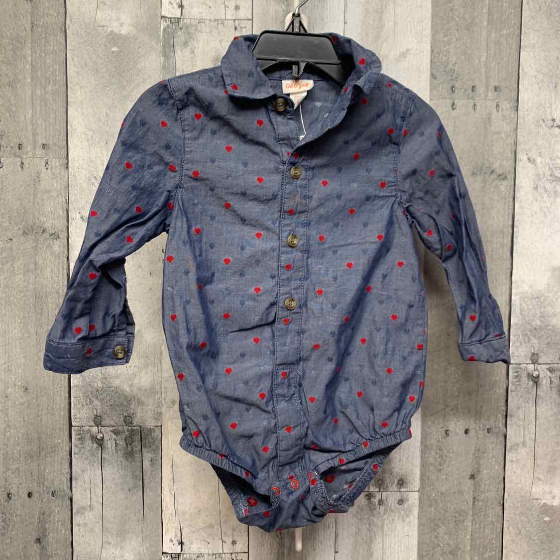 Size 18 Months Blue Print Cat & Jack Button Up