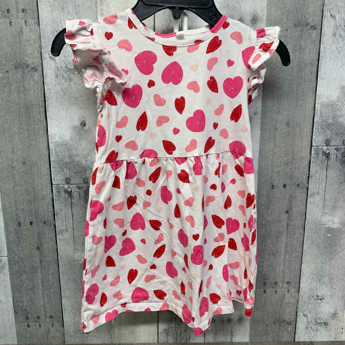 Size 5T White Print Okie Dokie Dress - Knit
