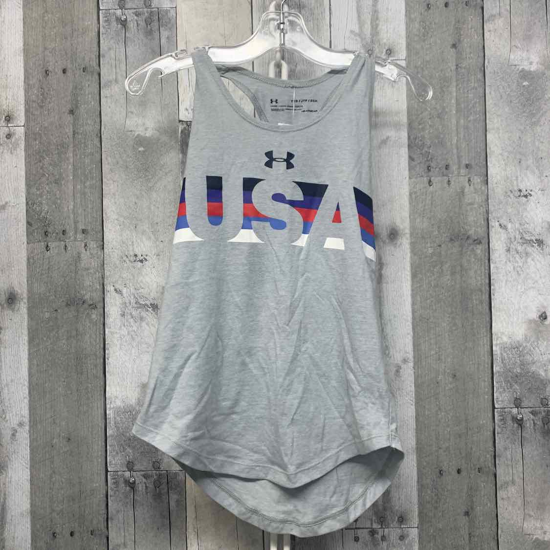 Size XSmall Gray Graphic Sport Brand Tank Top - OodlesCB