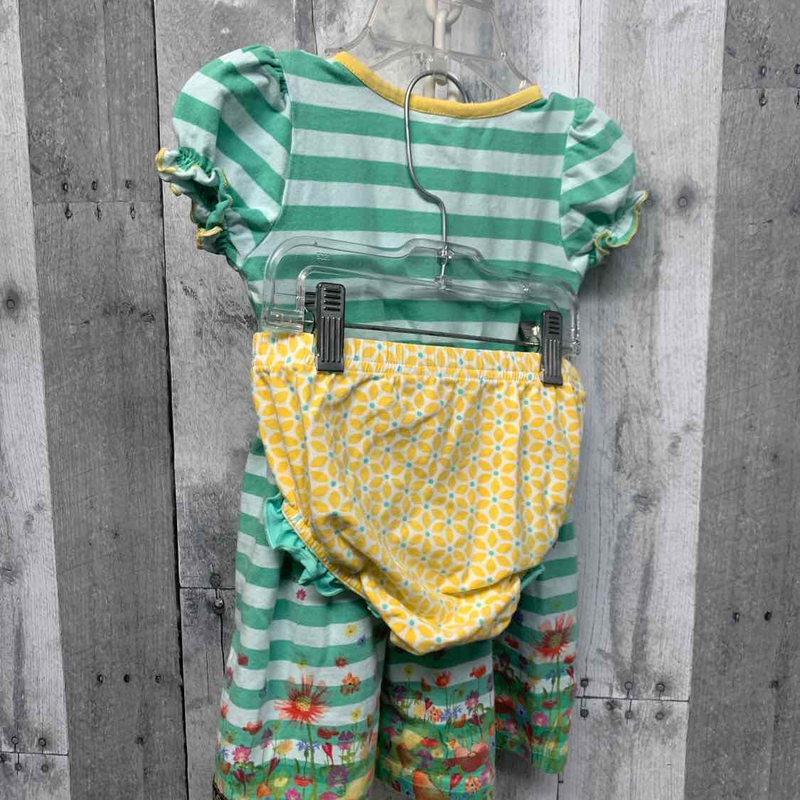 Size 18-24 Months Green Striped Matilda Jane 2pc Dress