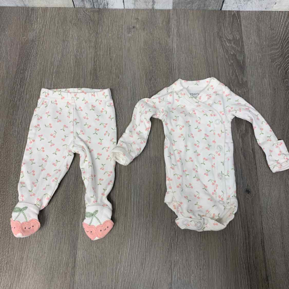 Size Preemie White Print Just One You Shirt/Pants