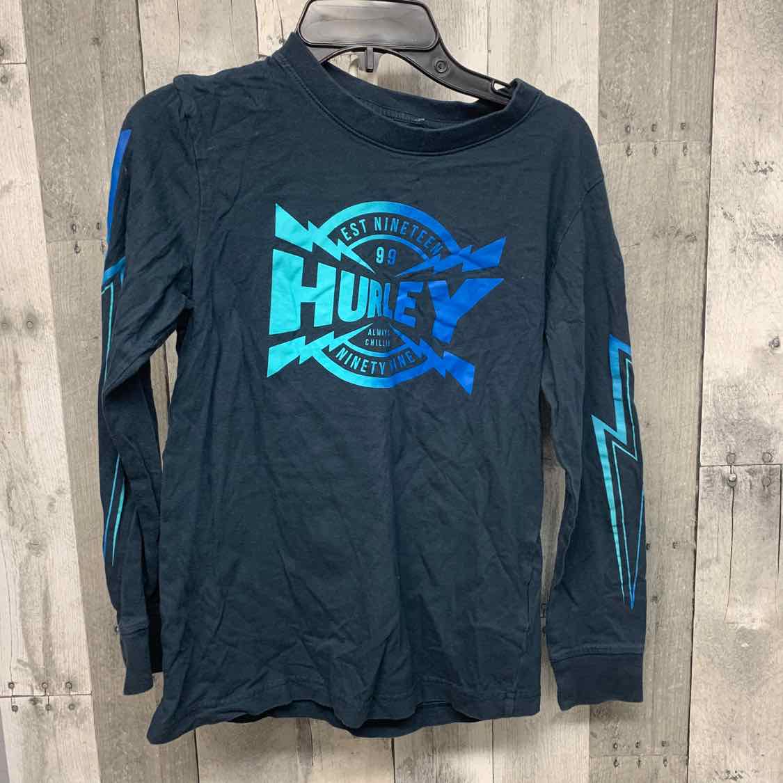 Size Medium Navy Graphic Hurley Long Sleeve Shirt