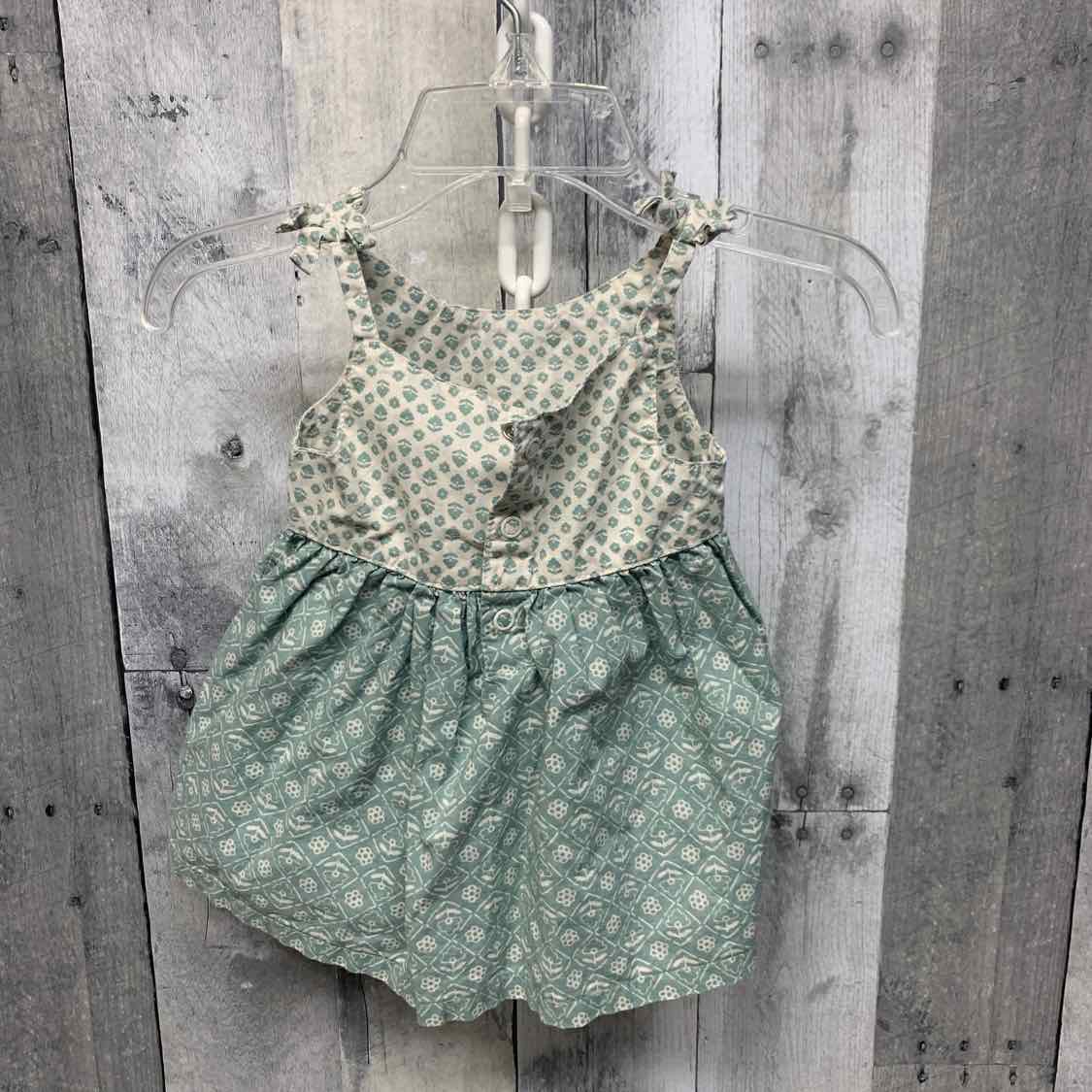Size 3 Months Green Floral Print Carter's Dress