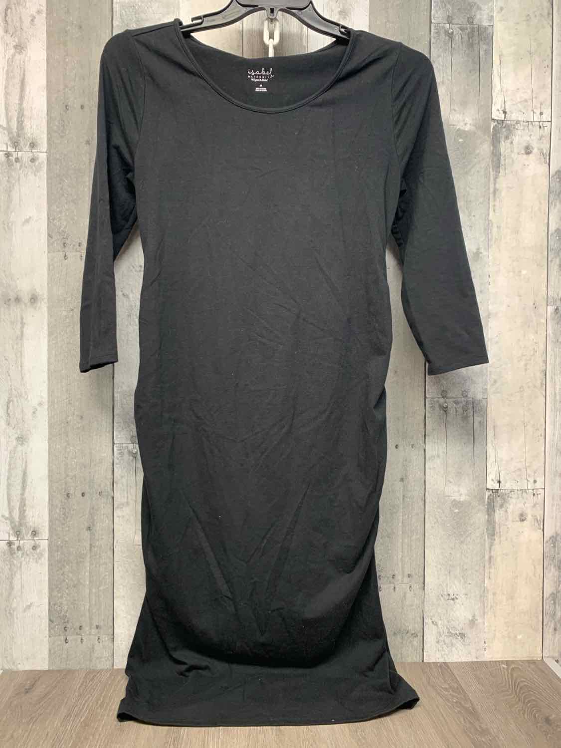 Size M Black Isabel Maternity Dress - Long Sleeve