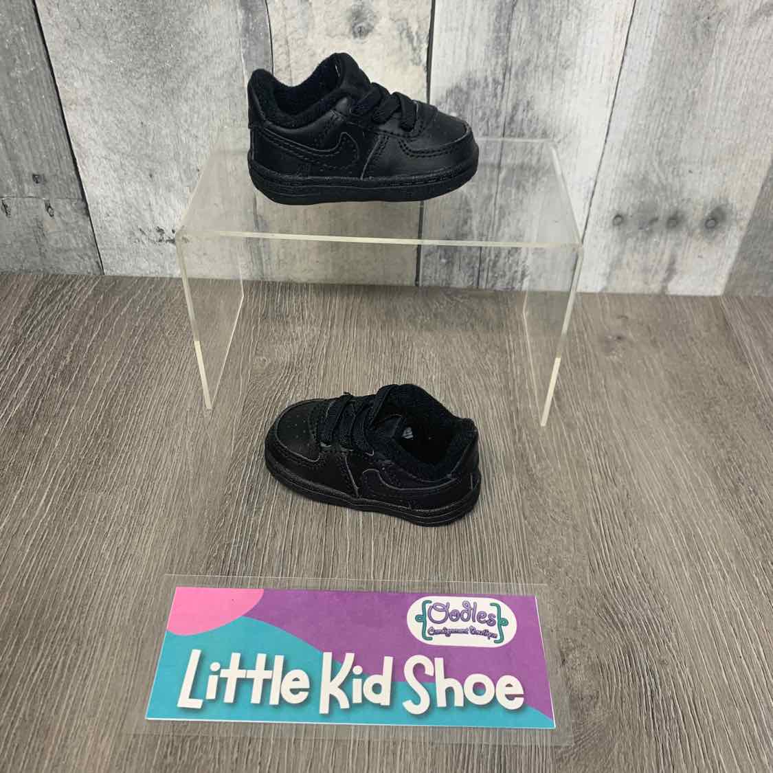 Size 1 Black Sport Brand Sneakers