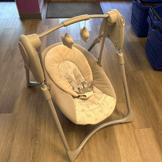 Graco Gray Print Travel Swing