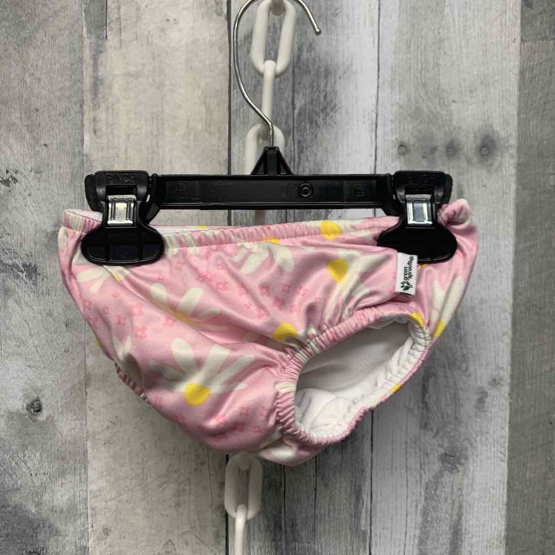 Size 6 Months Pink Floral Print B Brand Swim Diaper