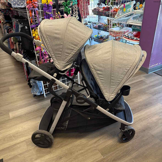 Graco Gray/Black Double Stroller - Tandem