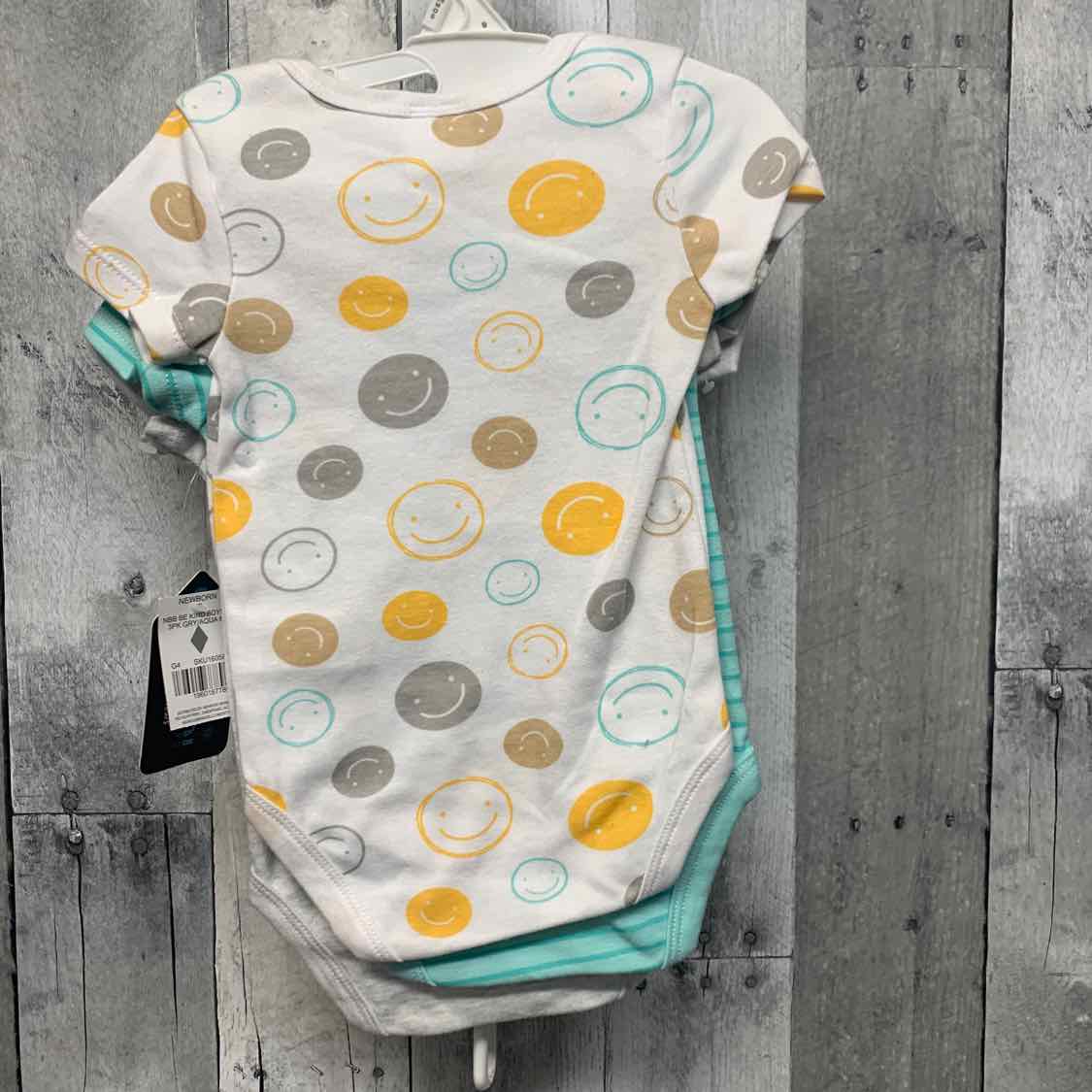 Size 6-9 Months Gray/Teal B Brand Bodysuit
