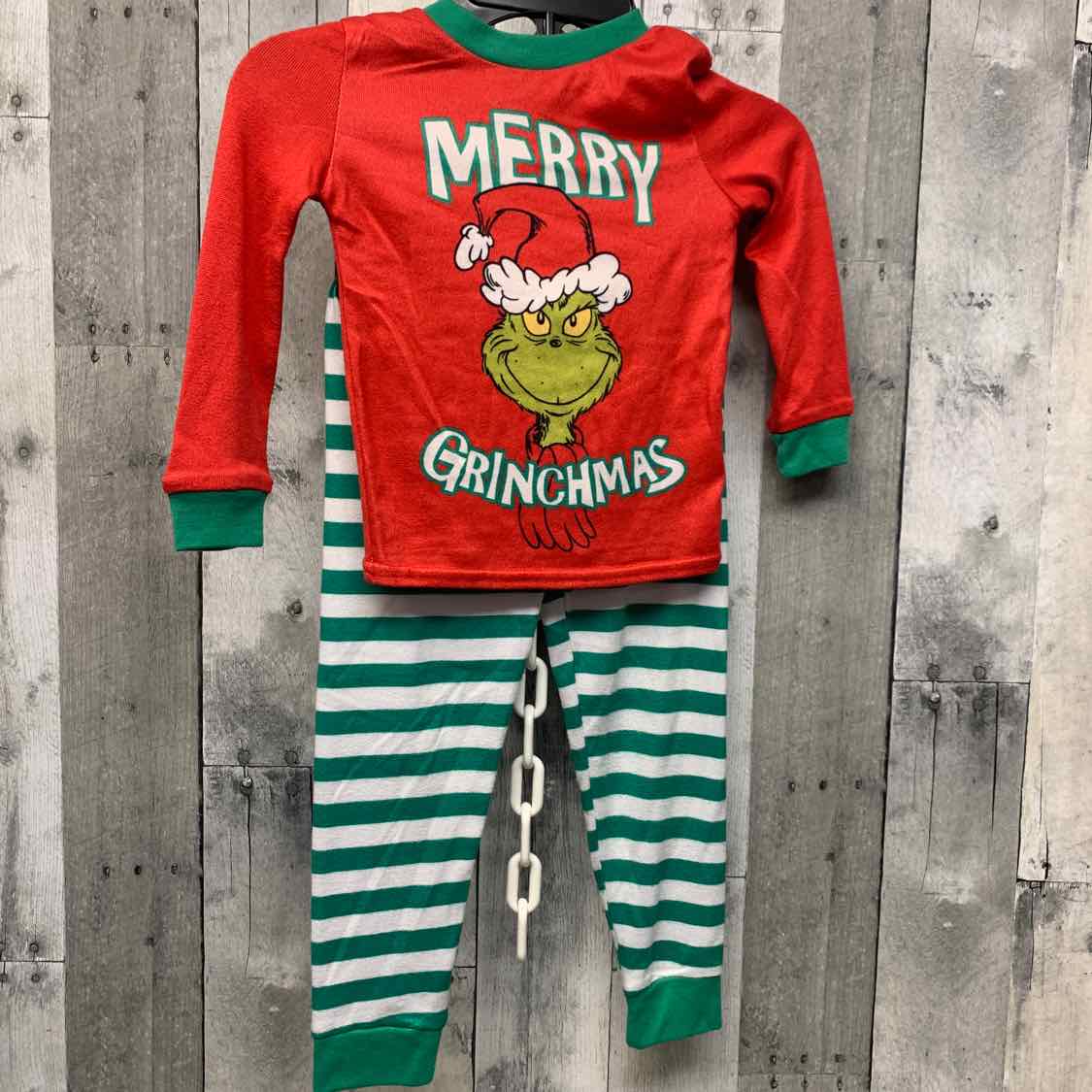 Size 4T Red/Green Dr Seuss 2pc PJs