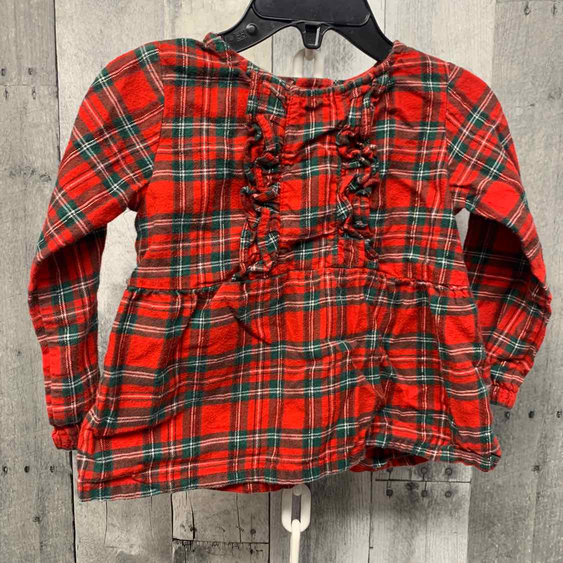 Size 24 Months Red/Green Carter's Long Sleeve Shirt