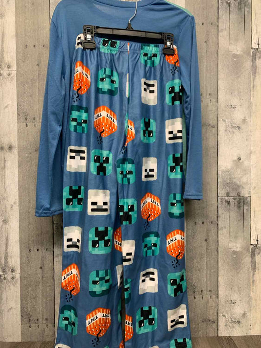 Size 12 Blue/Green Minecraft 2pc PJs