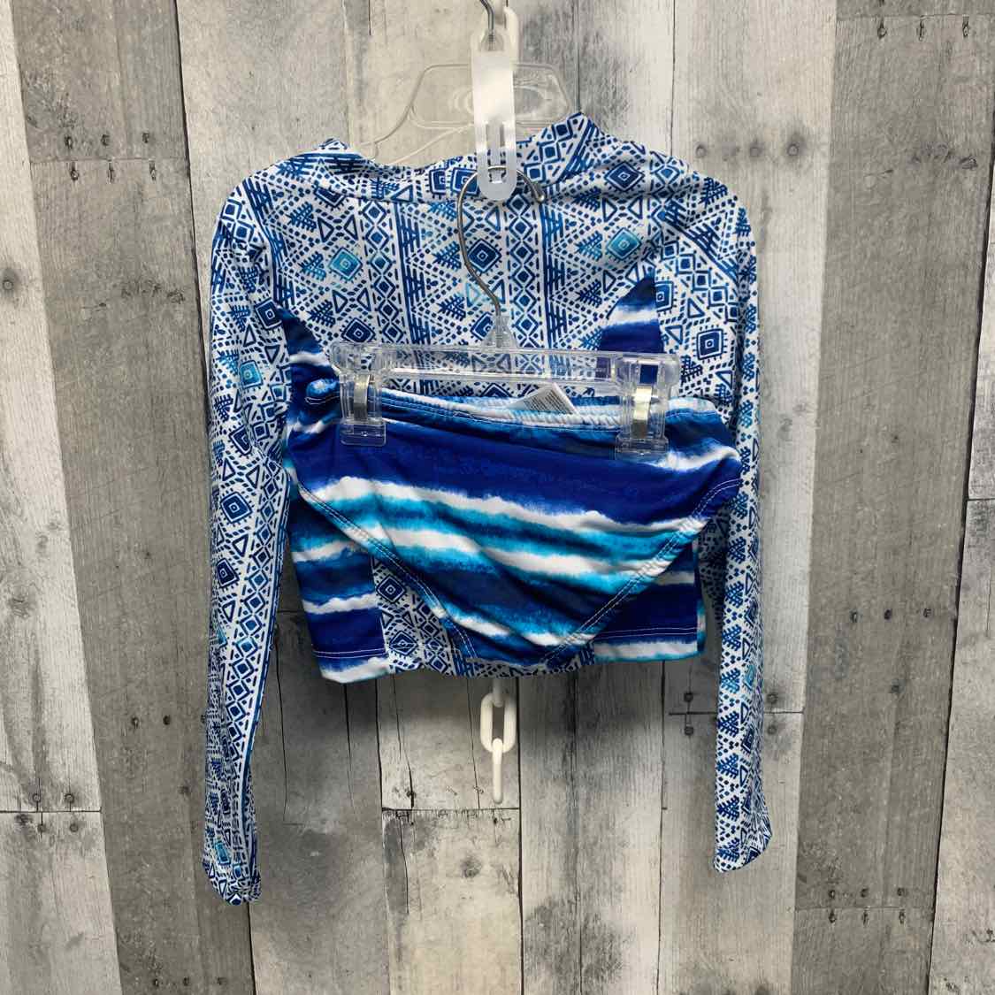 Size 6 Blue/White Body Glove Swim Suit - 2pc+