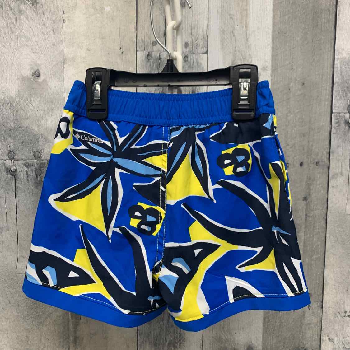 Size 3T Blue/Yellow Columbia Sportswear Swim Trunks - OodlesCB
