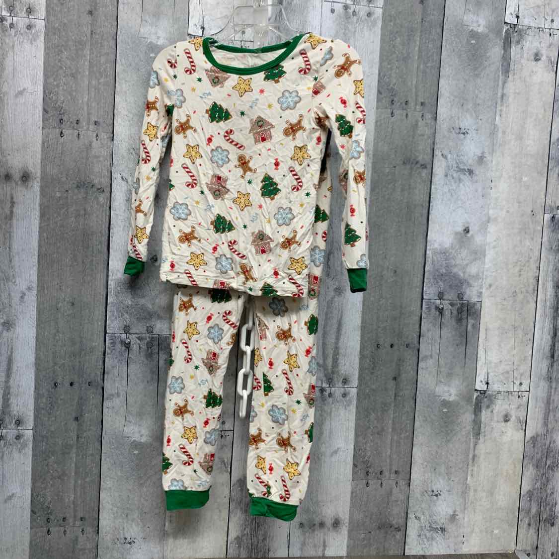 Size 3T Tan/Green Bamboo 2pc PJs