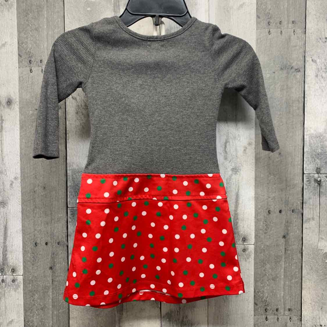Size 4T Gray/Red Mid Brand Dress