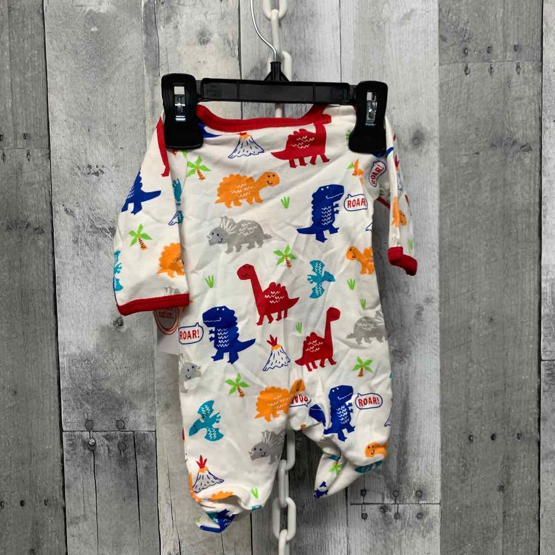 Size Preemie White/Red Wonder Nation Footy PJs