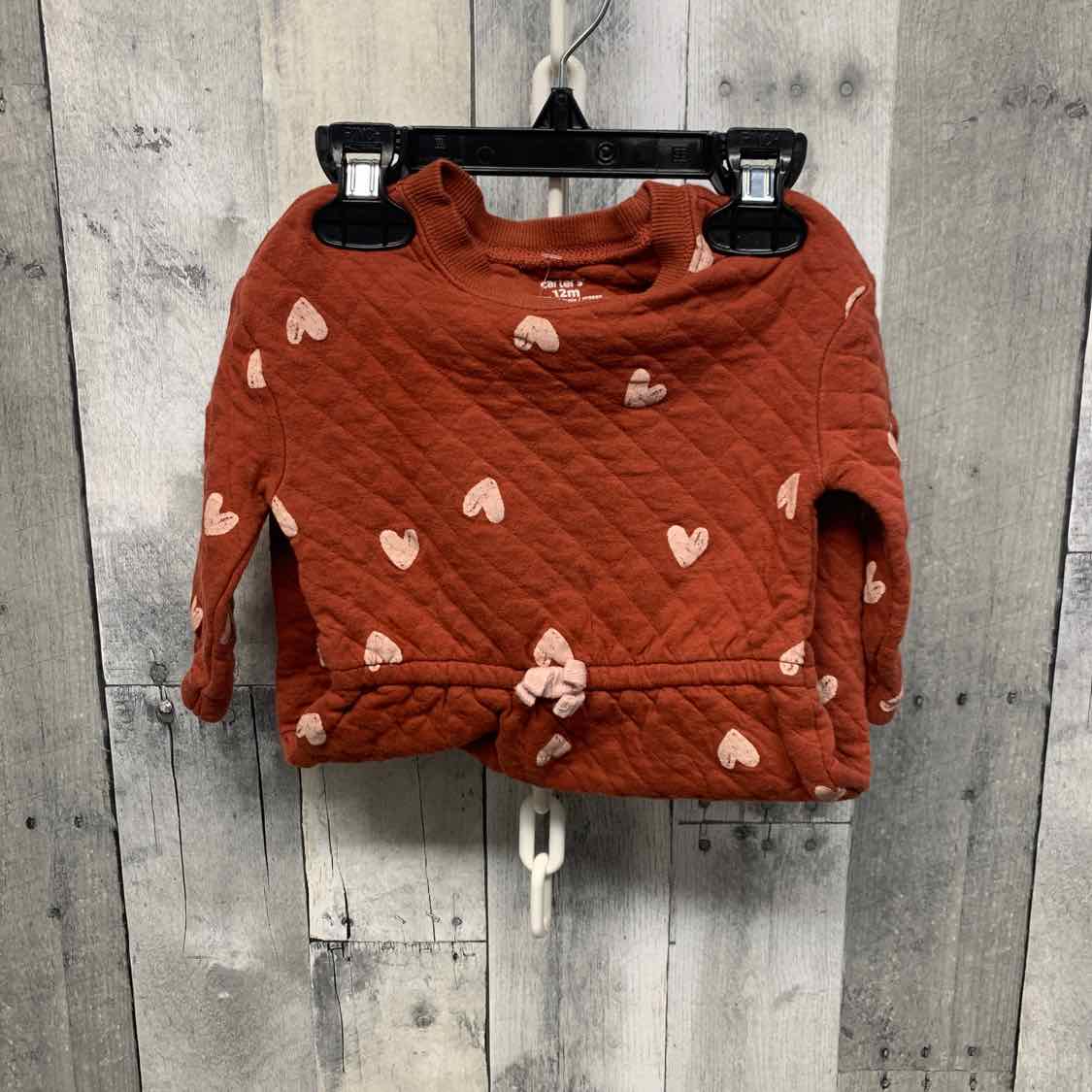 Size 12 Months Brown Print Carter's Romper
