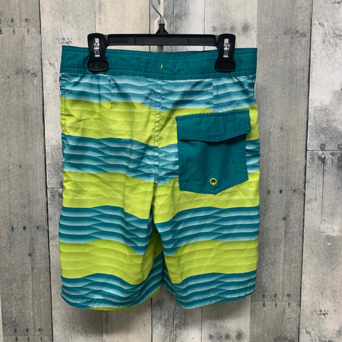 Size 12 Blue/Green Art Class Swim Trunks - OodlesCB