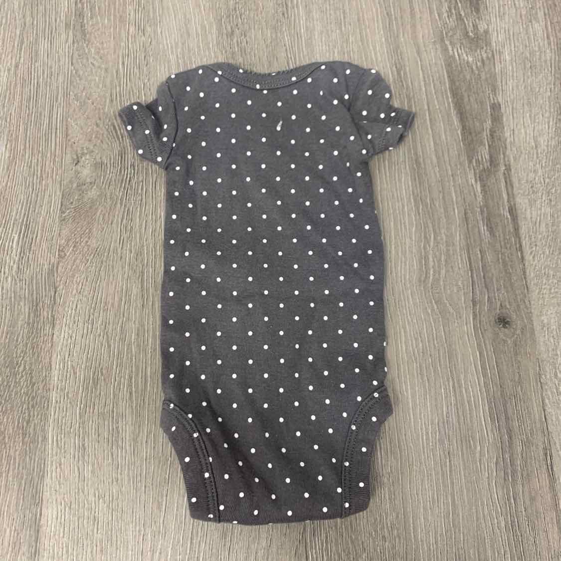 Size Preemie Gray Print Carter's Bodysuit