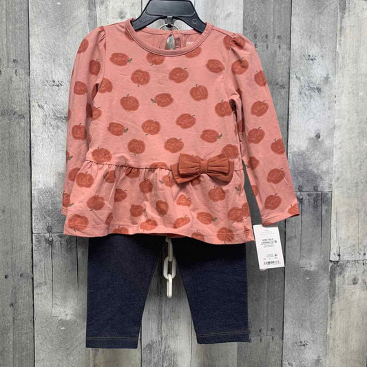Size 24 Months Denim/Pink Just One You Shirt/Leggings