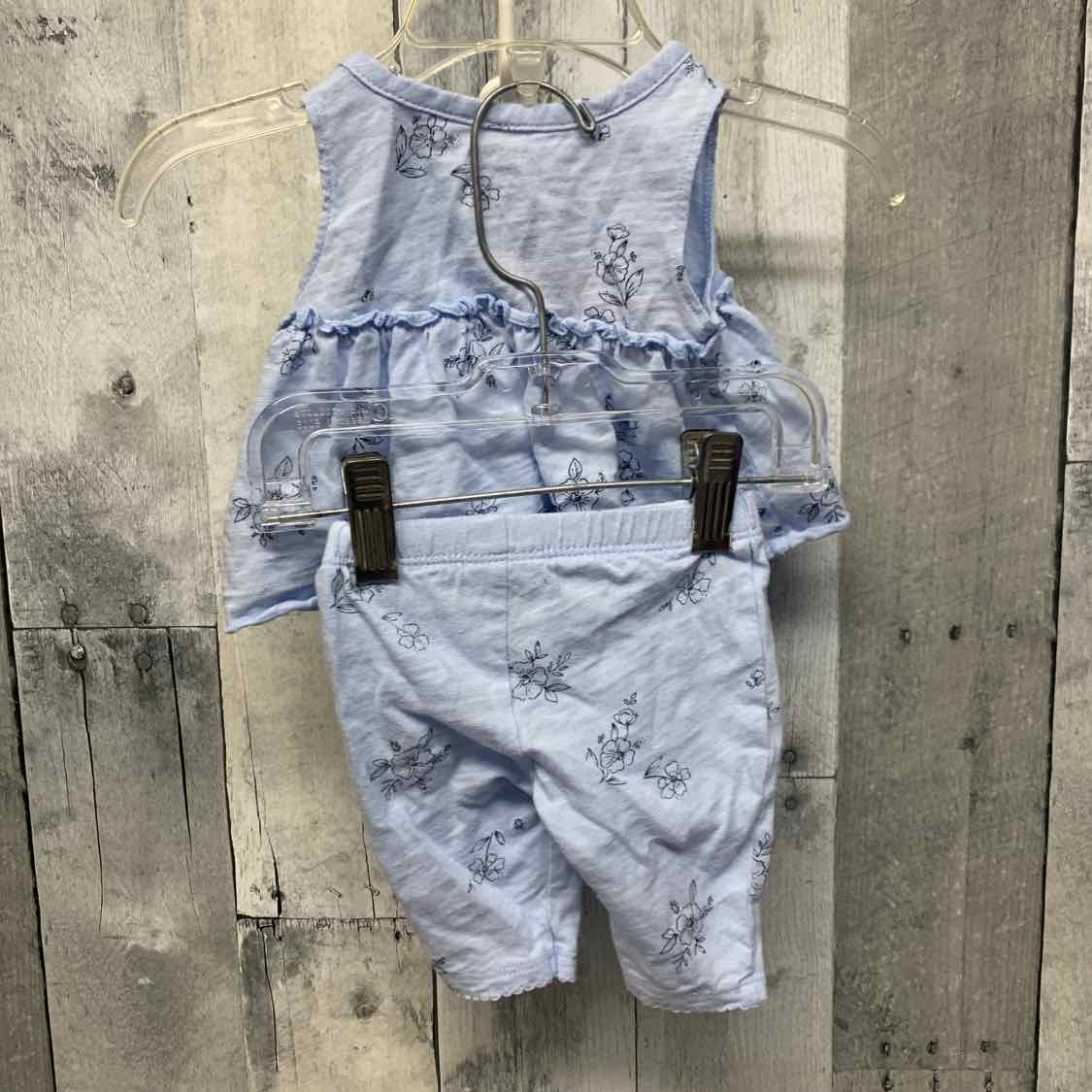 Size Newborn Blue Print Carter's Shirt/Leggings
