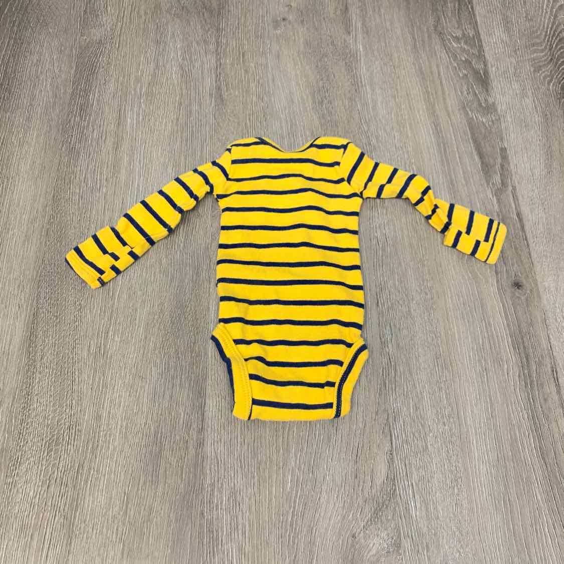 Size Preemie Yellow Striped Carter's Onesie - OodlesCB