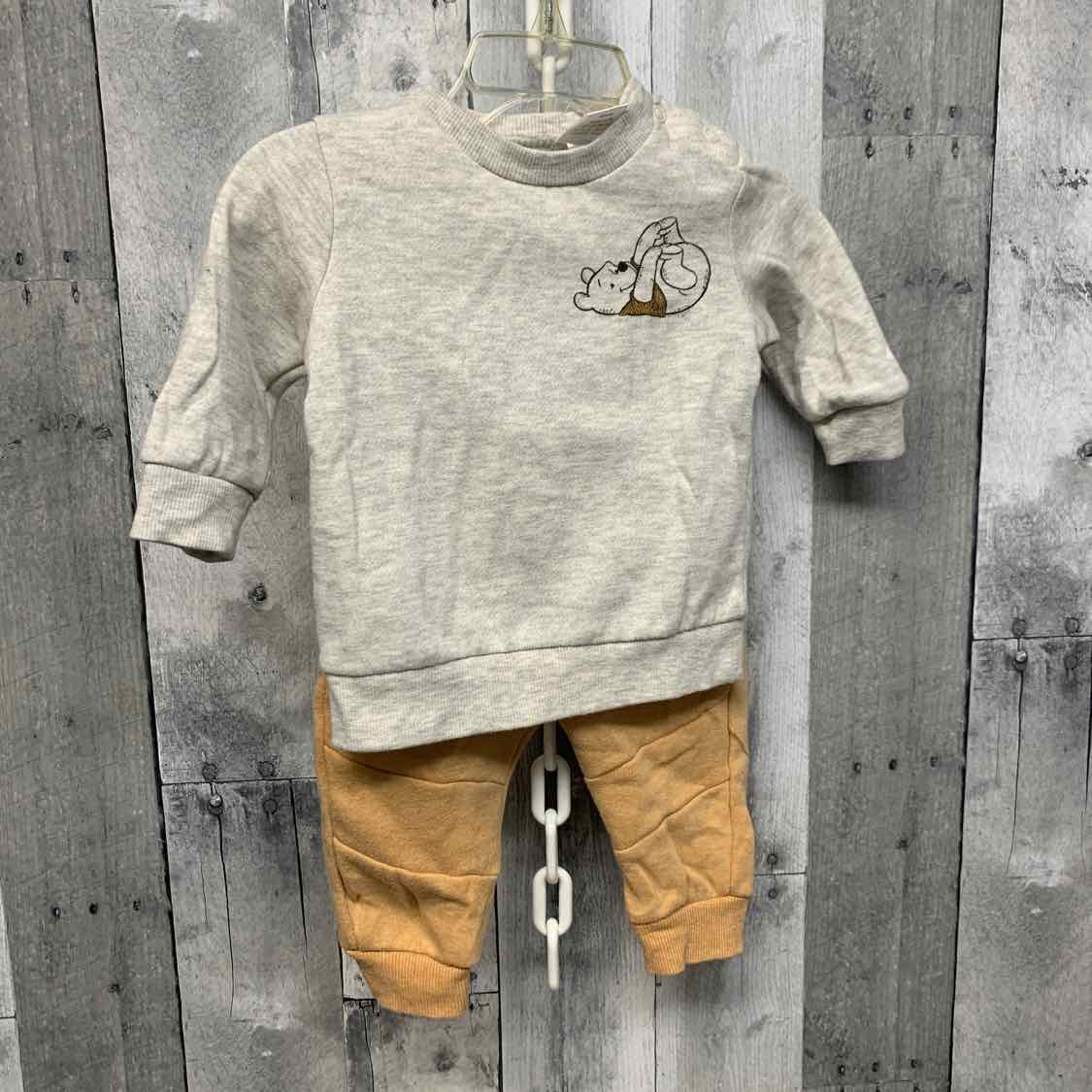 Size 3-6 Months Gray/Yellow Disney Sweats - 2pc