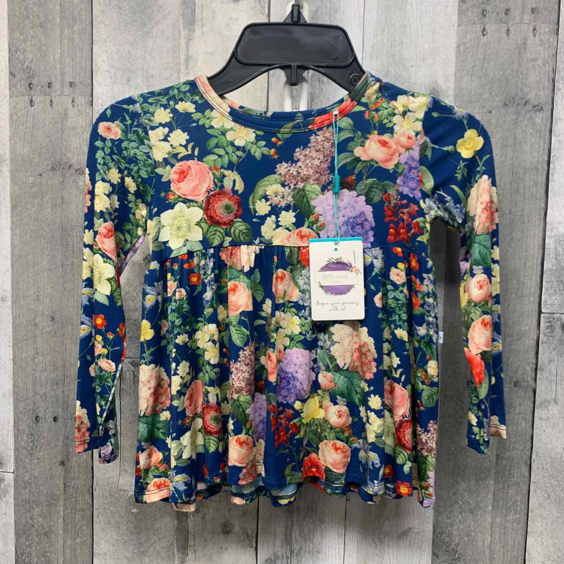 Size 4T Navy/Pink Posh Peanut Long Sleeve Shirt