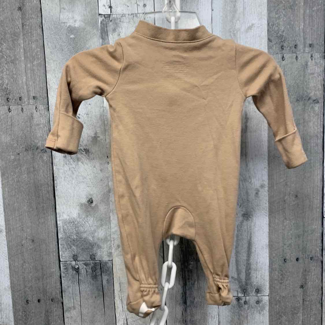 Size Newborn Tan Sport Brand Footy PJs