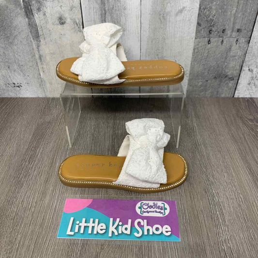 Size 12 White Copper Key Sandals - OodlesCB