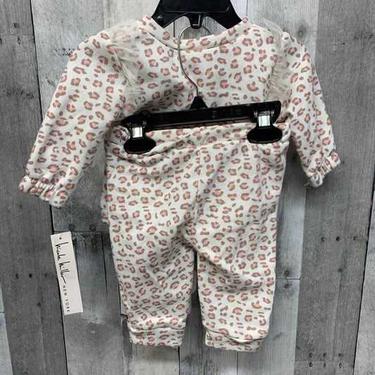 Size 3-6 Months Ivory/Pink Nicole Miller Shirt/Pants