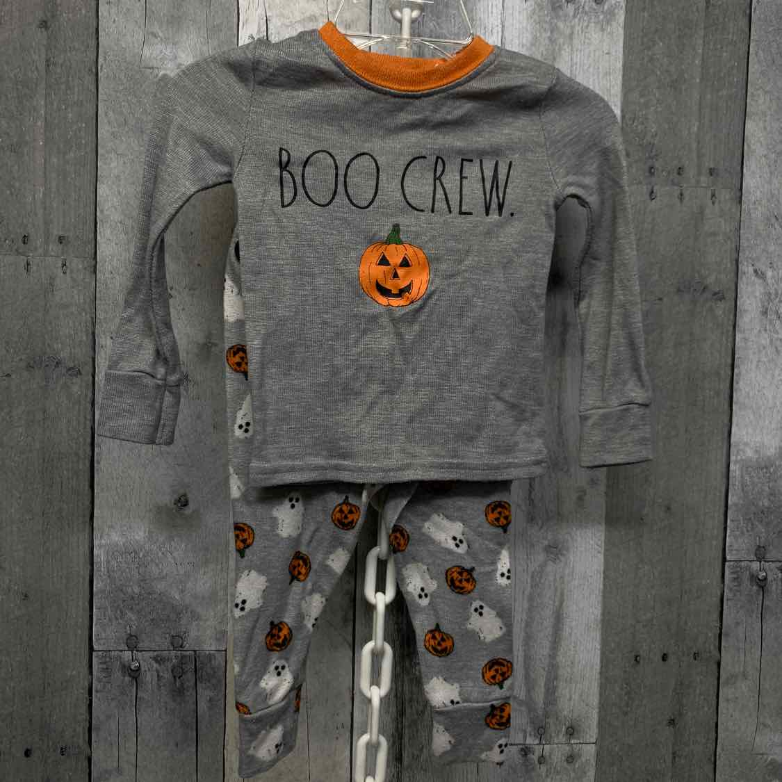 Size 12 Months Gray/Orange B Brand 2pc PJs