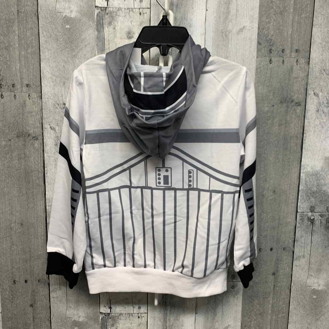 Size 3/4 White Print Presley Couture Light Jacket