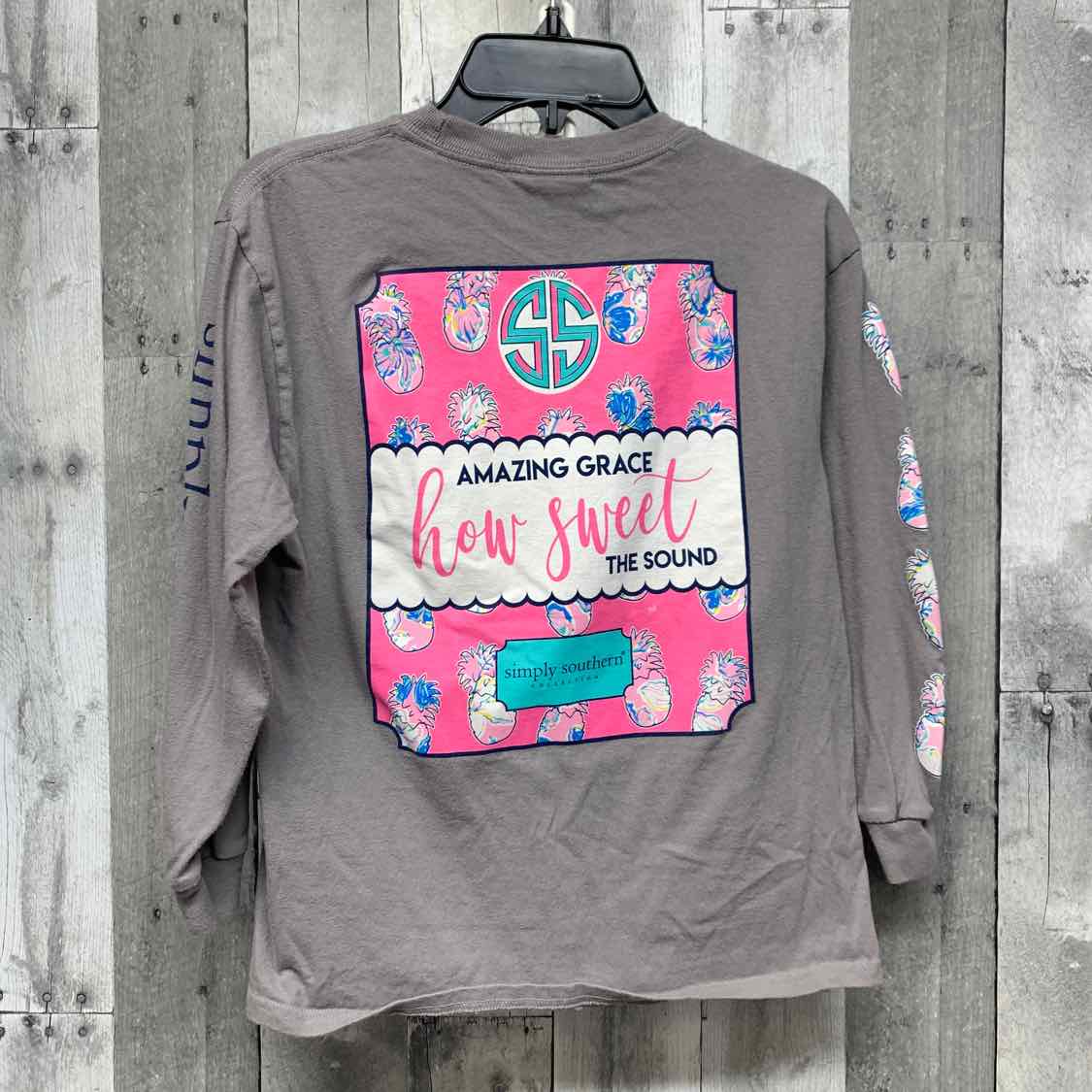 Size Small Gray Simply Southern Long Sleeve Shirt
