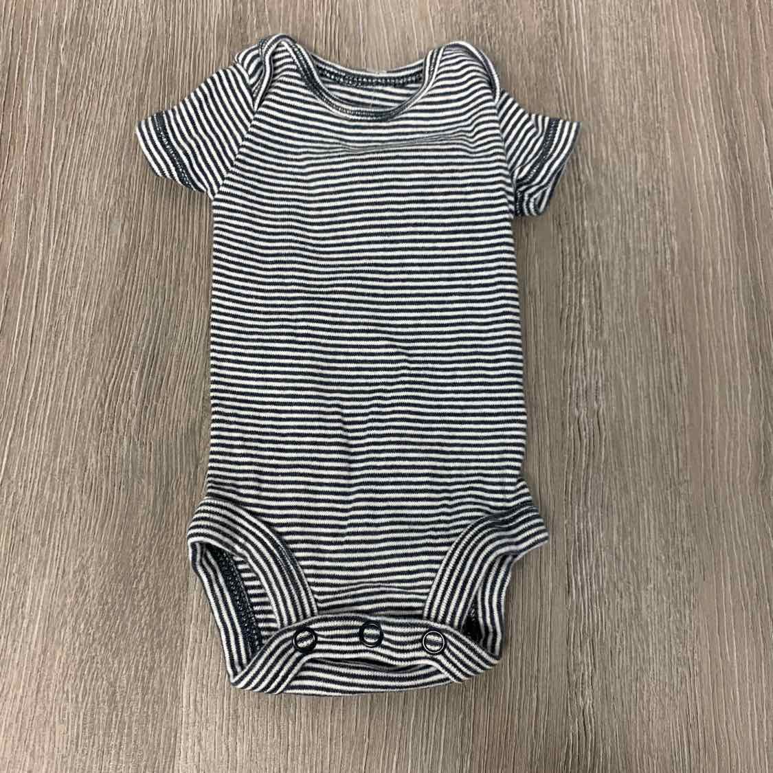 Size Preemie Gray Striped Carter's Bodysuit